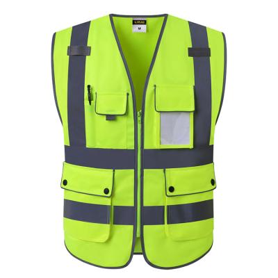 China 2021 New Product Direct Sales Water Proof Customized Police Public Printed Reflective Vest With Pocket for sale