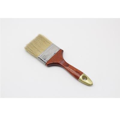 China Painting Tools 3 Inch Hog Bristle Filament Wall Handle Wood Brush for sale