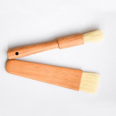 China Outdoor Kitchen Brush Paint Bristle Barbecue Handle Beech Baking and Baking Brush for sale