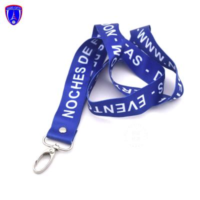 China Cheapest Printing Show Customized Nylon Side Logo Woven Lanyard Ribbon for sale