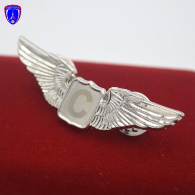 China Europe customized angel wings metal letter lapel 3d pins lapel pins pins 3d metal pilot wing pins for sale