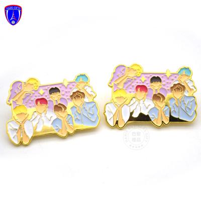 China Europe South Korea Famous Soft Enamel Pins Manufacture Can Do Soft Hard To Enamel Customized Design Pins for sale