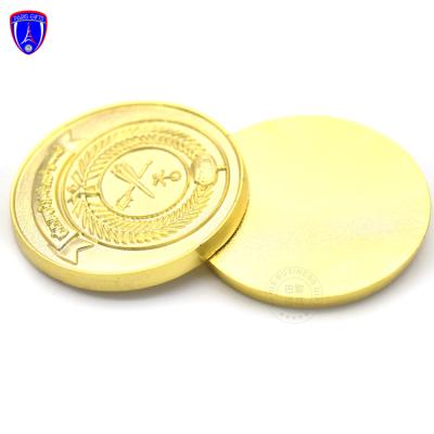 China Europe Gold Custom Design Cheap Military 3D Souvenir Coin Saudi Arabia Army Challenge Coins For Wholesale for sale