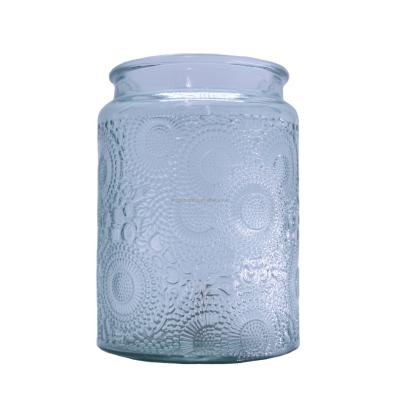 China Gift & YZ-DHJ500# 17oz craft candle glass jar for candle making 500g candle container for sale