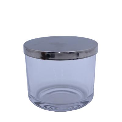 China Gift & Hot sale craft YZ-1080-1 300gms glass scented 10oz candle glass jars with lid for indoor decoration for sale