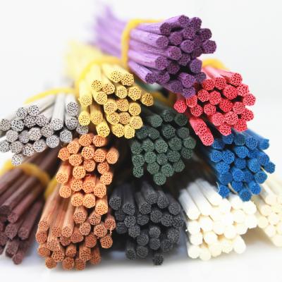 China Rattan Reeds Colored Custom Size Home Use Natural Aroma Reed Fragrance Rattan Sticks For Essential Oil Diffusers for sale