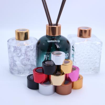 China Aluminum Reed Diffuser Bottle YZ-SAC-28# Aroma Perfume Reed Diffuser Glass Bottle Accessories Cap for sale