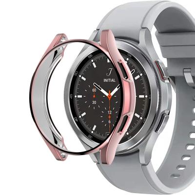 China Soft TPU+electroplate Material TPU Cover Device Case Compatible For Galaxy Watch 4 Classic for sale