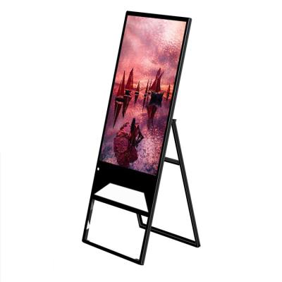 China 43 inch popular indoor lcd display advertising portable ultra thin kiosk for sale