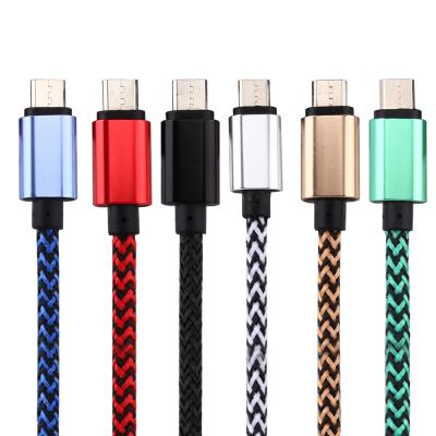 China Mobile Phone Types NEW Colorful Nylon Braided Metal CaseType C USB Charger Data Cable For Samsung S8 Note 8 LG OnePlus5 Macbook Cable for sale