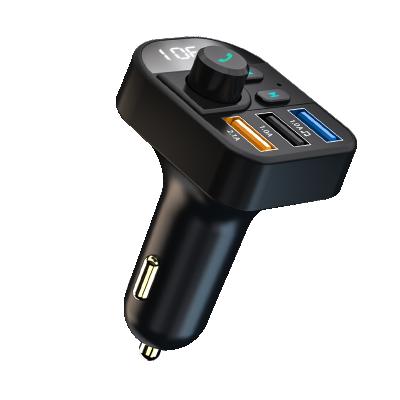 China Car Kit BT4.1 Wireless Tooth 4.1 FM Transmitter MP3 Player 3 USB Fast Car Charger for sale