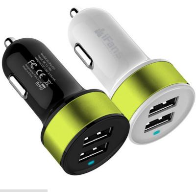 China Automatically drop - reinforced 2.1 amp Dual USB Car Charger Output DC5V , 2.1A for sale