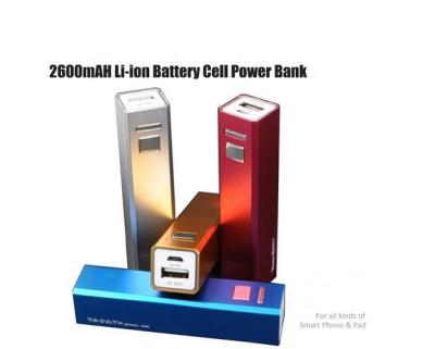 中国 携帯電話、2600mah 力銀行充満容量のための普遍的な携帯用力銀行 販売のため