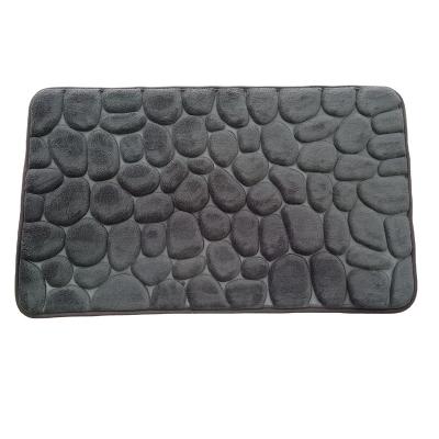 China Industrial Hot Sales Stone Mat Memory Foam Bath Mat Water Absorbent Embossed Floor Anti-Slip Mat for sale