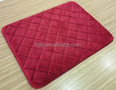 China Sustainable Microfiber Embroidered Memory Foam Bath Mat / Blanket / Anti-Slip Mat for sale