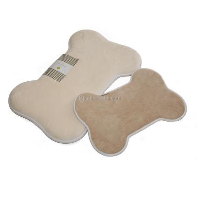 China Sustainable Memory Foam Dog Bone Shape Pet Mat for sale