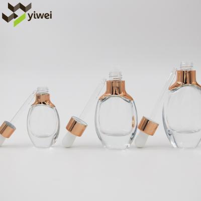 China 15ml 25ml 50ml 100ml Cosmetic High Quality Luxury Skin Care Serum Dropper Bottles Essential Oils Cosmetic Glass Bottles For Essence for sale