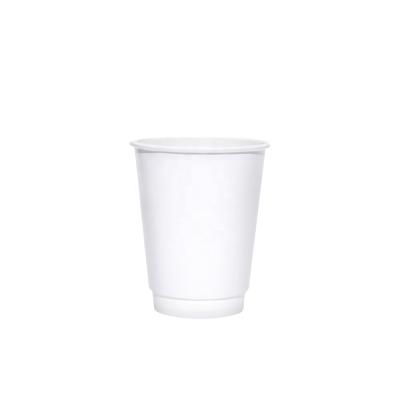 China Cups 8 oz 250 ml Disposable Disposable Cups Double Wall Hot Custom Printed White Insulated Paper Hot Cups for sale