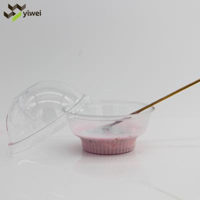 China Factory Single Wall Cheap Price Custom Transparent Logo Ice Cream Bowl,Plastic Container PET Ice Cream Cups for sale