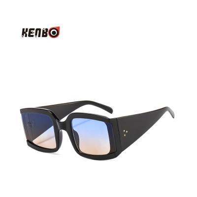 China Fashion Sunglasses Kenbo New Eyewear 2021 Square Frame Sunglasses Unisex Designer Wide Temple Shades UV400 Large for sale