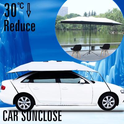 China Lowering Parking Awning Car Temperatures Indoor Car Umbrella UV Protection Portable Awning for sale