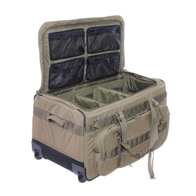 China Large Large Durable Tactical Trolley Rolling Load-out Gear Carry Bag With Dividers for sale