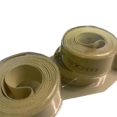 China 22*2489 Cigarettes Aramid Material Tobacco Lining Tape Format Band Canvas Belt For Cigarette Making for sale