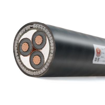 China Building& Industrial Direct 3 Core 185mm2 300mm XLPE Burial 25kv 33kv 35kv Underground High Voltage Copper Armored Insulated Power Cable Price for sale