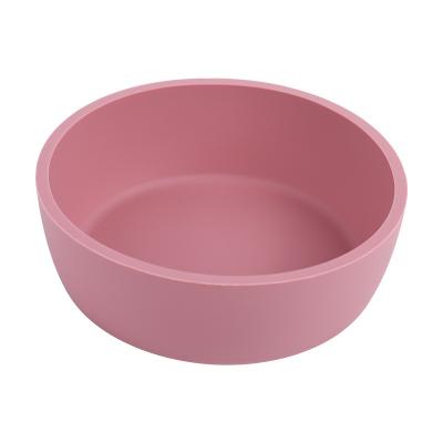 China BPA Free Hot Round Bowl New Small Anti-skid And Anti-fall With Suction Cup Silicone Baby Food Tableware Set for sale