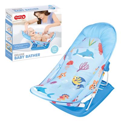 China Baby Bath Baby Cleaning Bath Supplies Portable Safety Baby Bath Seat Luxury Newborn Foldable Shower Chair for sale