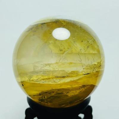 China China Wholesale Natural Yellow Crystal Ball Healing Quartz Ball for sale