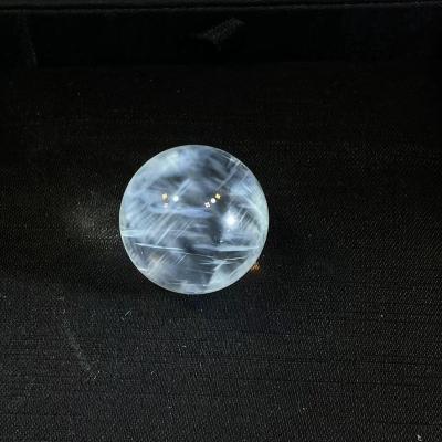 China Wholesale natural blue jewelry Europe transparent quartz blue feather needle ball decoration for sale