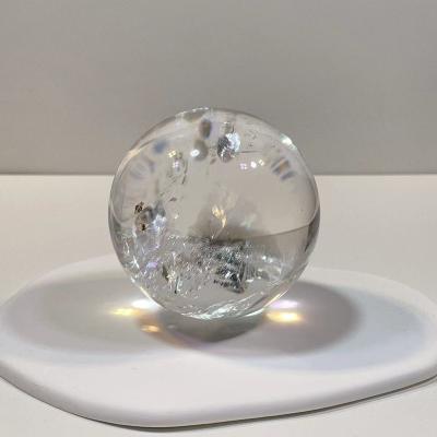 China Wholesale Natural Quartz Crystal Ball China Geomancy Rainbow Transparent Crystal Therapy Ball for sale