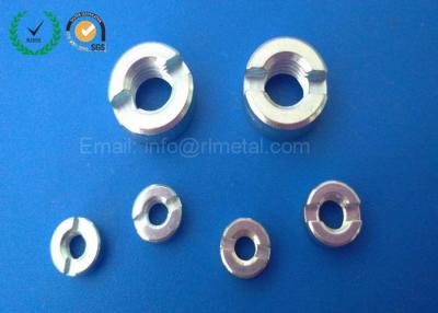 China Slotted Head Round Shape Stainless Steel Fasteners , Customized Aluminum Bushing Slotted Round Nut for sale