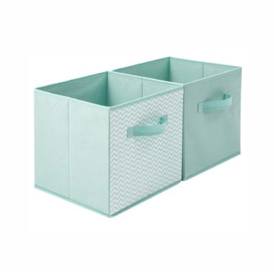 China Without Lid Fashion Foldable Storage Box Organizer Fabric Wardrobe Multicolor Non-woven Fabric Home Underwear Storage Box for sale