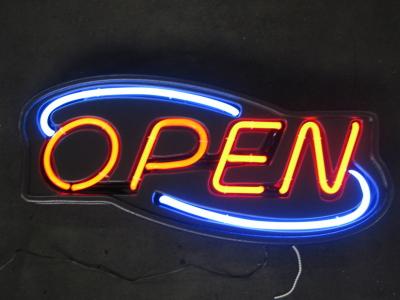 China Durable Waterproof 12V Acrylic Board Neon Open Signs For Shop Deco for sale