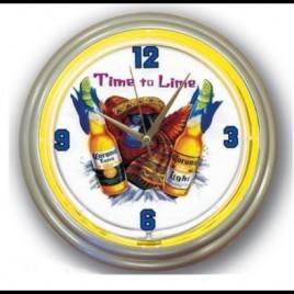 China Professional Contemporary Round Neon Wall Clock For Bars CE / ROHS for sale