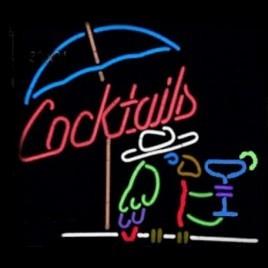 China Flashing Cocktail / Cold Beer 100W Neon Bar Signs With CMYK Silk Printing for sale