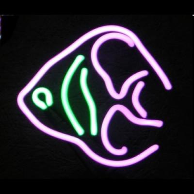 China 12V Angel Fish Neon Sculpture Small Neon Open Sign With 110V Transformer for sale