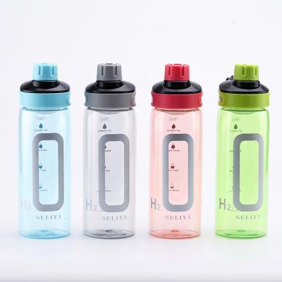 China Customized Sustainable Label 700ml Sports Plastic Water Bottle With Stand for sale