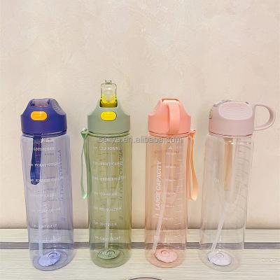 China Viable wholesale transparent plastic 1L water bottle with handle for sale