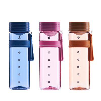 China ZANNUO Viable Wholesale Custom Logo Design 600ml 700ml Plastic Water Bottle for sale