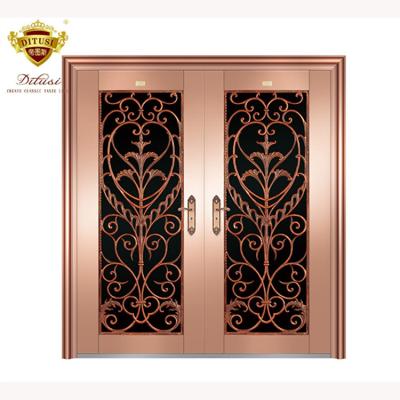 China Swing Colored Stainless Steel Apartment Doors JH401 for sale