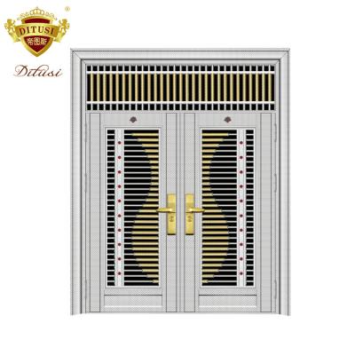 China Style Metal Security Stainless Steel Outward or Inward Opening Modern Simple Home Entry Doors Swing Outward Opening Outward or Inward Rockwool Finished for sale