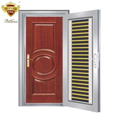 China Swing A Frame With Exterior And Interior Door Stainless Steel Twins Door DTS-8008 for sale