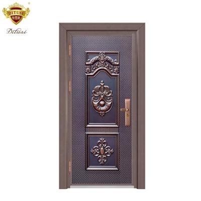 China Modern Turkish Style Security Door Metal Aluminum Steel Door With Strongly Security HL-2048 for sale