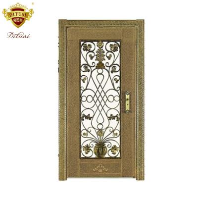 China Swing Wrought Iron Entrance Doors Prices Iron Front Doors HL-J62 for sale