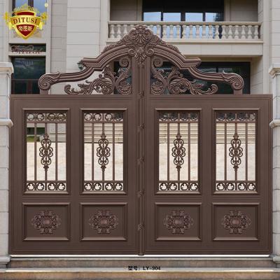 China Swing House High Quality Beautiful Powder Coated Main Entry Door Designs Indian Graphic Design Swing Or Slide Cast Aluminum for sale