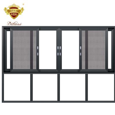 China Sliding Porcelain Three-way Wire Aluminum Window Sliding Window And Doors for sale