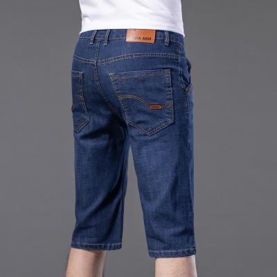 China New Fashion Summer Men QUICK DRY Stretch Causal Short Jeans Denim Shorts Denim Blue Black Mens Shorts for sale